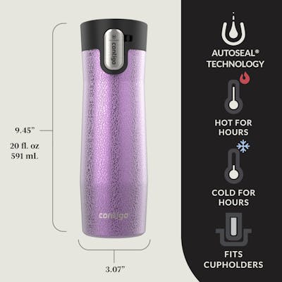 Contigo® West Loop 3.0 Stainless Steel Travel Mug with AUTOSEAL® Lid, 20oz, 2-Pack