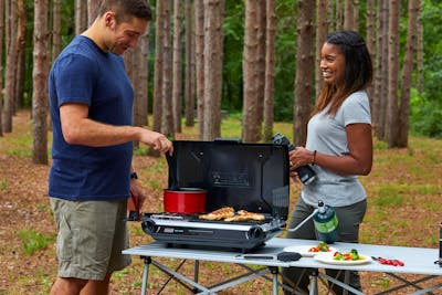 Tabletop Propane Gas Camping Grill/Stove, 2-Burner