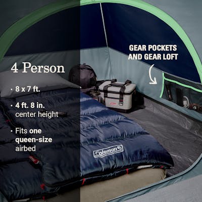 Skydome™ 4-Person Camping Tent with LED Lighting
