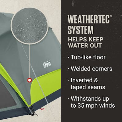 Skydome™ 4-Person Camping Tent with Screen Room, Rock Grey