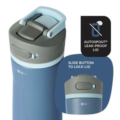Contigo® Wells Chill Stainless Steel Filter Water Bottle with AUTOSPOUT® Straw Lid and Replacement Filter, 24 Oz.