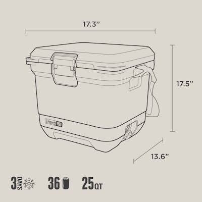 Coleman® Pro 25-Quart Hard Cooler, Desert Sand