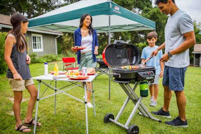 Compact Roll-Top Aluminum Camping Table