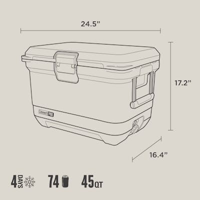 Coleman® Pro 45-Quart Hard Cooler, Desert Sand