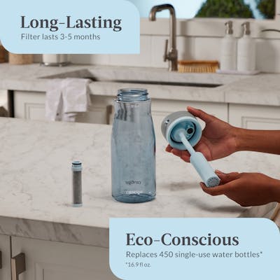 Contigo® Wells Plastic Filter Water Bottle with AUTOSPOUT® Straw Lid, 32 Oz.