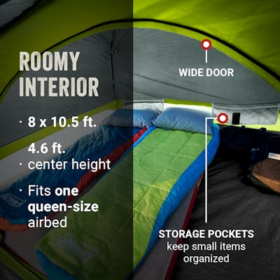 Skydome™ 4-Person Camping Tent with Screen Room, Rock Grey