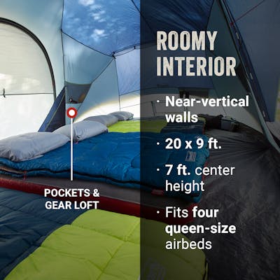 Skydome™ 12-Person Camping Tent XL, Blue Nights